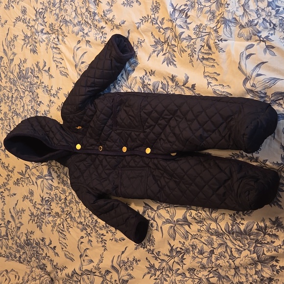 Ralph Lauren Hooded Barn Bunting. Fleece lined. Navy Blue. Size 9 months. EUC!!! - Picture 1 of 5